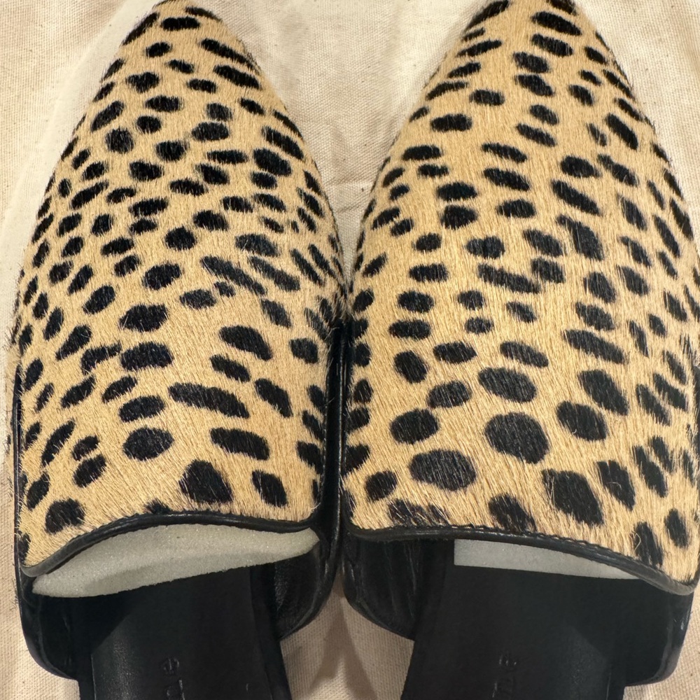 Jenni Kayne Pony Hair Leopard Print Mules EU 39 / US 9 **BRAND NEW** - Picture 6 of 8